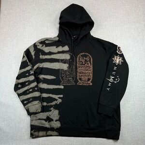 Hot Topic The Mummy Movie Hoodie Men XXL Black Split Hieroglyphic Sweatshirt